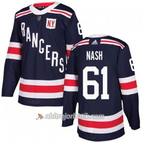 Män Ishockey New York Rangers Tröja Rick Nash 61 Adidas 2017-2018 Marinblå 2018 Winter Classic Authentic